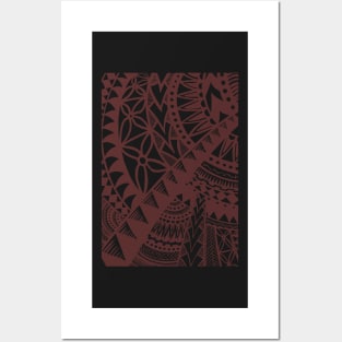 Pacific Island Pattern 2 - Brown Posters and Art